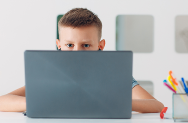 Stock photo student computer