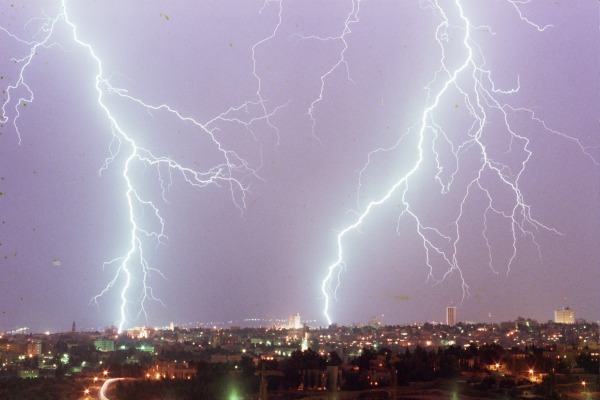 Lightning over Jerusalem